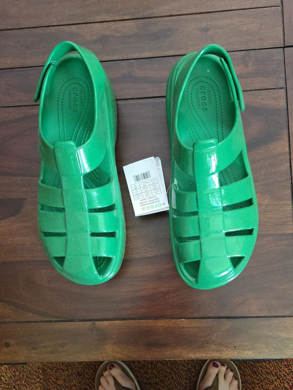 NWT Crocs Stomp Fisherman High Shine Sandal